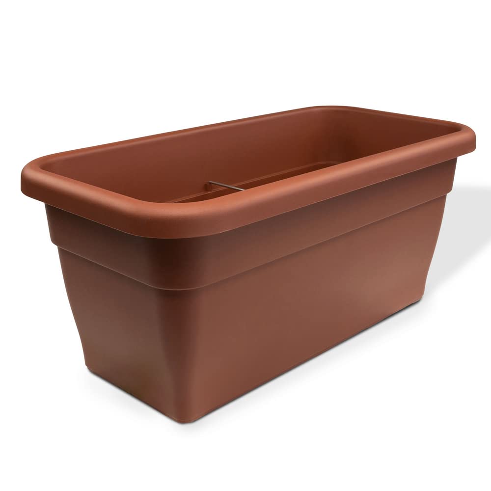 MePla Blumentrog - länglicher Blumentopf - wetterfestes Pflanzgefäß - UV-beständiger Blumenkübel - Pflanzentopf - Pflanzen-Trog - 50x25 cm (Innen: 45 x 21 cm) - Anthrazit