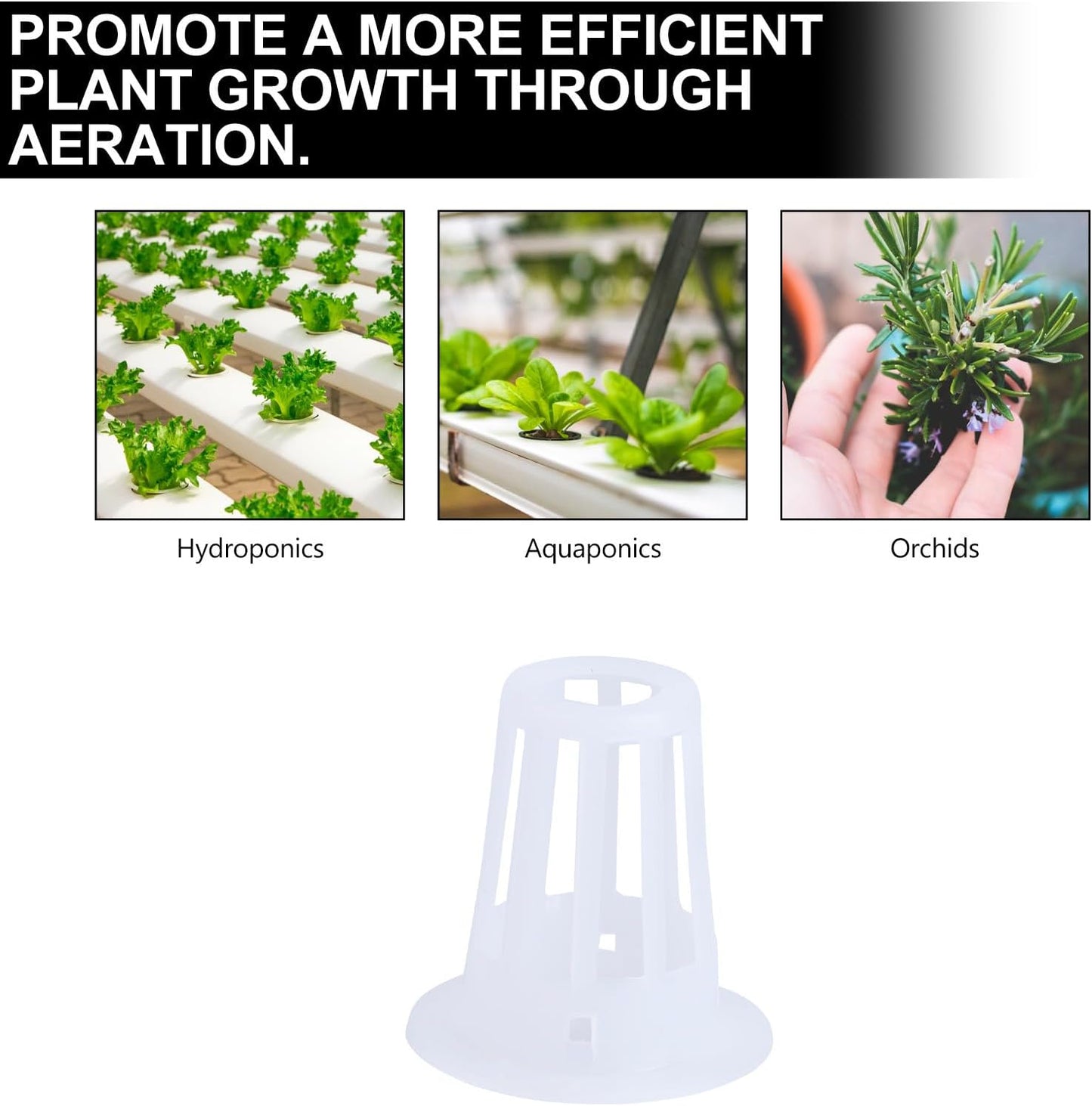 DOITOOL Hydroponic Topf : 100 Stücke Garten Net Pot Netztopf Tasse Töpfe Kunststoff Hydrokultur Net Topf Netztöpfe Eimer Korb Für Hydrokultur Liefert (Weiß 3 4X3 5X1 7 cm)